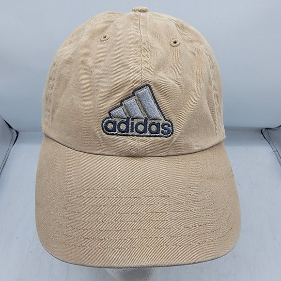 Adidas Beige Dad Hat Cap Casual Adjustable Outdoors Work Wear Comfort - Picture 1 of 9